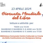 Giornata mondiale del libro: il 23 aprile la biblioteca comunale di Rosignano promuove un pomeriggio di lettura condivise per bambini e ragazzi